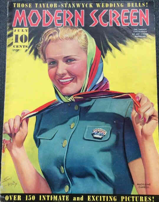 MODERN SCREEN magazine side cover Issue 104 July 1939
